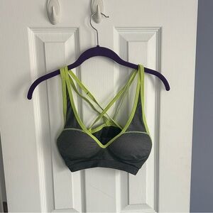 Victoria’s Secret Pink Gray Green Push-up Women's Sports Bra Small Petite SP